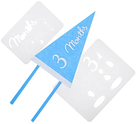 ERINGOGO 1satz Neuer Titel Triangle Flag Banner Für Monatszeichen Bunting Dekoration Zur Wachstumsaufzeichnung Wiederverwendbar Und Robust Für Shower Und Partys