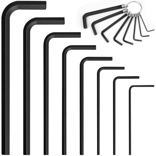 NISENTIA 8 Stück Innensechskantschlüssel Set, Imbusschlüssel Satz Klein Inbusschlüssel Sechskantschlüssel Imbiss Schlüssel Allen Key Set Innensechskantschlüssel Lang Imbussatz Innensechskant