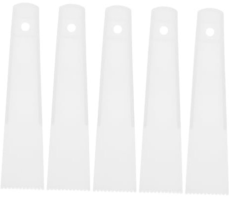 KONTONTY 5pcs Plastic Glue Smear Sticks Woodworking Tool Glue Brush Spatulas Spreaders for Craft DIY Leather Artisan