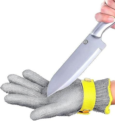 HynJGih Gants résistants aux coupures Cuisine Restaurant Abattoir Sécurité Travail Gants Anti-coupures Protection des Mains(2PCS/L)