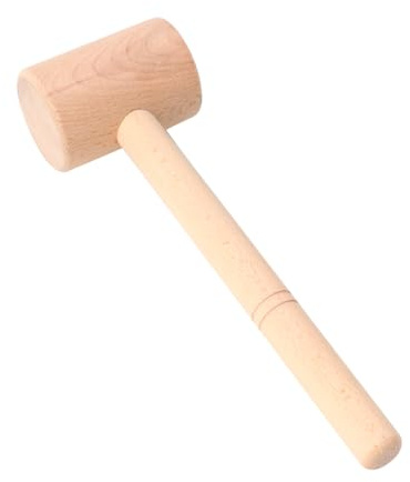 JECOMPRIS Solid Beech Wood Mallet and Food Mallet Kitchen Hammer Mini Wood Hammer for Seafood and Meat Crushing Household Cooking Tool for Home and Restaurant