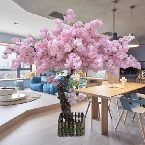 GAOAZHEN Albero di ciliegio Artificiale - Splendido Albero dei Desideri con Fiori di pesco Rosa, Decorazione Fai da Te per Matrimoni
