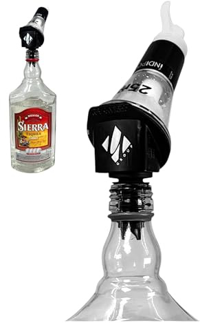 Chabrias Ltd IndiPour 25ml Free-Standing Spirit Measure - UK-Certified Government Stamped Single Shot Dispenser for Spirits, Accurate Bottle-Top Bar Optic, Fast Pour, No-Leak Design - UK Made