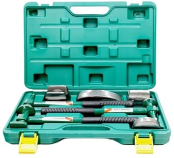 ZWCSHUU Kit martelli per carrozzeria Strumento for la Riparazione di ammaccature in lamiera for autoveicoli, Martello modellatore Multifunzionale, Set 7 Ferri da Stiro