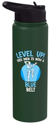 This men is now a blue belt Stainless Steel Insulated Water Bottle
