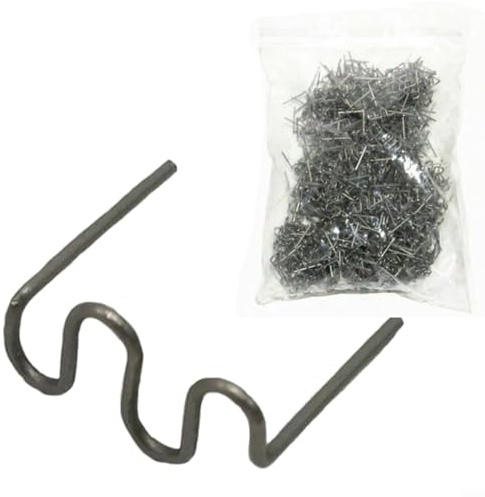 BildeeMait 1000pcs 0.8mm Hot Melt Wave Staples per saldatore di plastica, perni di riparazione in acciaio inox per paraurti auto e kit di fissaggio crepe pannello corpo