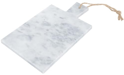 MAGICLULU Plateau de Service en Marbre Rond avec Poignée, Vaisselle Créative et Décoration Délicate, pour Buffet et Fête Personnelle