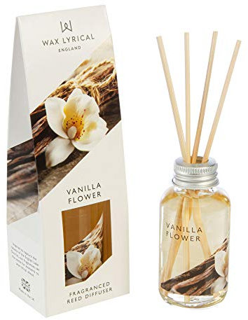 Wax Lyrical Vanilla Flower, 40ml Reed Diffuser, White