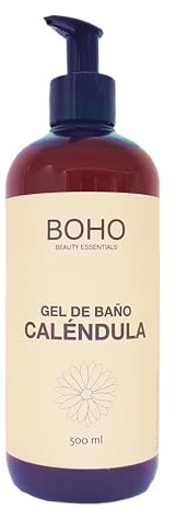 Boho Bio Calendula Duschgel - 500 ml - feuchtigkeitsspendend, beruhigend und hautfreundlich - Naturkosmetik - Ideal für empfindliche Haut