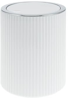 bremermann - Mini secchio per cosmetici Gavello con coperchio basculante, in plastica, 1,5 litri, colore: Bianco