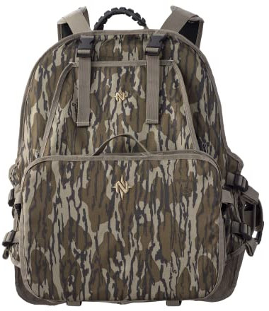 Nomad Herren Bull Lounger Turkey Camo Hunting Vest with Frame Truthahn-Weste, Mossy Oak Bottomland, Einheitsgröße