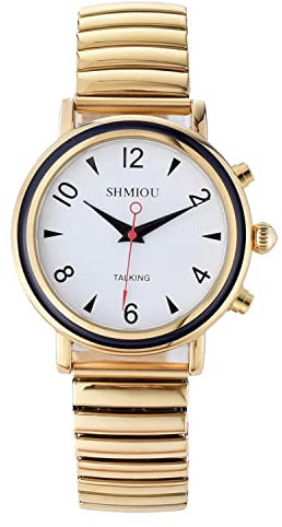 SHMIOU Orologio Parlante Italiano Per Anziani, non Vedenti Senior, con Malati di Alzheimer Sonoro Sveglia Relazione oraria XM-IT-220404