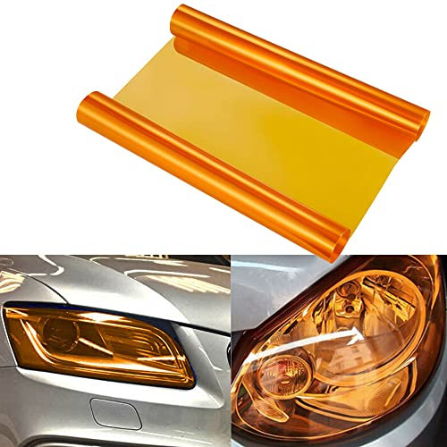 NewL 40 cm x 152 cm extra breite Selbstklebende Auto-Tönung Scheinwerfer Rücklicht Nebelscheinwerfer Vinyl Smoke Film Blatt Aufkleber Abdeckung (Orange)