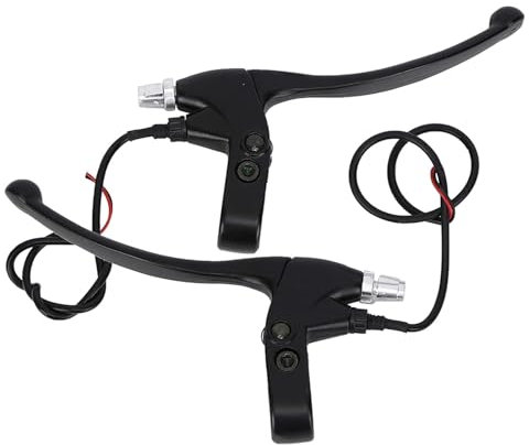 1 paire de leviers de frein pour scooter électrique, câbles de levier de frein gauche et droit pour vélo électrique poignée de frein d'embrayage noire universelle pour vélo électrique scooter moto