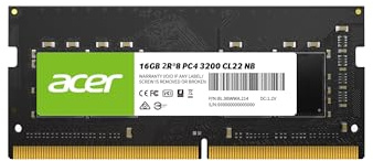 Acer SD100 16GB DDR4 SODIMM 3200MHz CL22(2R8) - 260-Pin Computer RAM - Low Voltage Speichermodul - PC Arbeitsspeicher für Laptop & Notebook Upgrade (Single)
