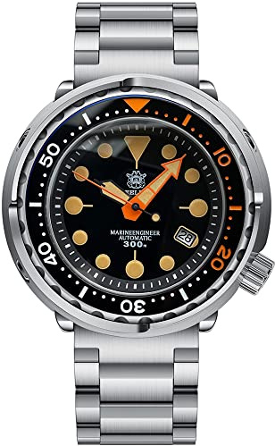 Steeldive SD1975V Herren-Armbanduhr, zweifarbig, Keramik-Lünette, Orange, leuchtender Edelstahl, NH35, automatische Taucheruhr, Stahlarmband