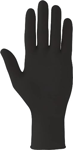 100 gants en nitrile M noir sans poussière, sans latex, hypoallergéniques, gants pour esthéticiennes, tatoueurs, domaines médicaux, manipulation des aliments gants jetables (m)