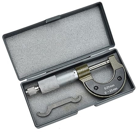 Baluue Mikrometer-messschraube Für Externe Durchmesser Messung Schraubenmikrometer Aus Legierungsmaterial Satiniertes Finish Hartmetallbestückte Messflächen Feststellklemme Für Präzise Fi
