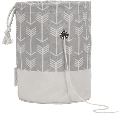 TOGETRUE Garntasche, kleine Strick-/Häkeltasche, tragbare Garnaufbewahrungstaschen, Organizer für Häkelprojekte, zum Aufbewahren von Knäuel, kurze Stricknadel (grau)