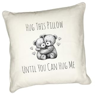 Anonymous Gifting Funda de cojín - Abraza Esta Almohada hasta Que Puedas abrazarme - relación a Larga Distancia, Regalo de mamá, papá, Abuelos