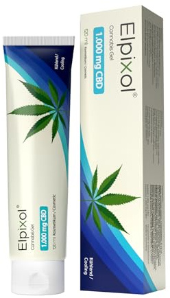 Elpixol Kühlende CBD Creme 120 ml - Cannabis Salbe mit 1000 mg CBD | Mit Menthol, entspannt müde Muskeln und erfrischt strapazierte Haut - pflegende Salbe nach Sport und hoher Belastung