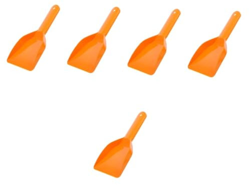 BESPORTBLE 5pezzi Raschietto Per Ghiaccio Plastica Resistente Spatola Per Rimuovere Ghiaccio Dal Freezer Strumento Per La Pulizia Del Frigorifero Per Cucine e Ristoranti Colore Arancione