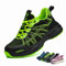 Scarpe Antinfortunistiche Uomo Donna Scarpe da Lavoro Comode Scarpe da Cantiere Leggere Traspiranti con Punta in Acciaio Sportive Scarpe Sicurezza Antiscivolo, Verde, 44 EU