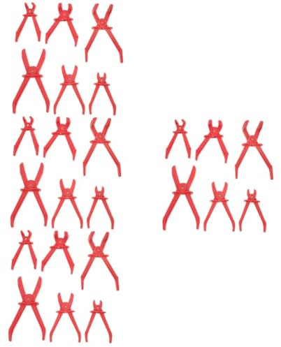 PartyKindom 24pièces Pince à Collier De Tuyau Outil De Retrait Pour Tuyaux De Refroidissement Frein Ensemble De Pince Droite Et Angulée Pratique Pour Mécaniciens Et Bricoleurs