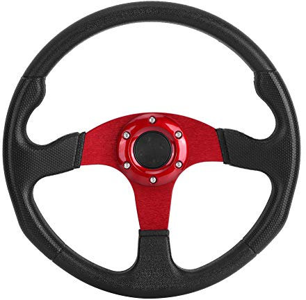 14 Zoll 350 Mm 6 Rennwagen-Sportlenkrad. Auto-modifiziertes Leistungslenkrad, Mehrfarbige Option. (Rot)