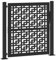 vidaXL garden gate - black steel - cross design - 105x105 cm - lockable - patio/fence entry