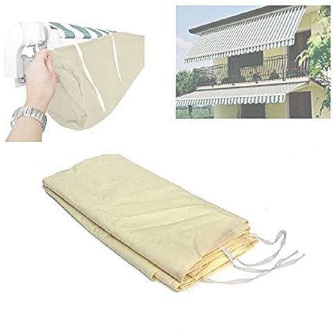 XLDZ Wasserdichte einziehbare Oxford-Markisenabdeckung: Regendach, Aufbewahrungstasche für Terrasse und Garten, Beige, 3 m