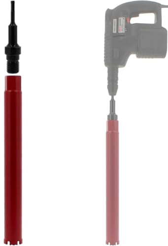 Corona diamantata Ø 51 mm con adattatore per trapano e perforatore SDS-plus
