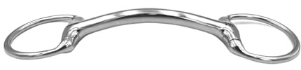 Equine Smile ES0156 JW Mors à tête d'olive en acier inoxydable, diamètre de l'anneau : 60 mm, épaisseur de mors : 16 mm (14,5 cm)