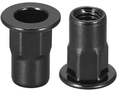 20 pezzi di dadi for rivetti filettati a testa piatta, esagonali in acciaio al carbonio, inserti for dadi filettati Rivnut Nutsert(M5 x 0.8mm)
