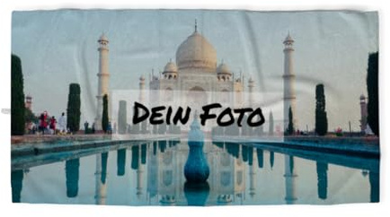 Duschtuch mit Foto im Querformat - personalisiertes Fotoduschtuch - Foto-Duschtuch Quer selbst gestalten - 1 Foto