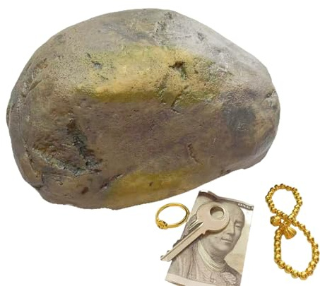 Piedra de escondite clave - Camuflaje Bisagra Rock Outdoor, Piedra Especialista Secreta de Propia de Clima | Escondites robustos escondite escondites de seguridad de la llave del jardín de almacenamie