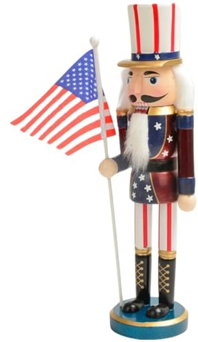Luxylei 38cm Christmas Decorations Nutcracker Soldiers, Wooden Traditional Nutcracker Figures, Festive Collectible Nutcracker