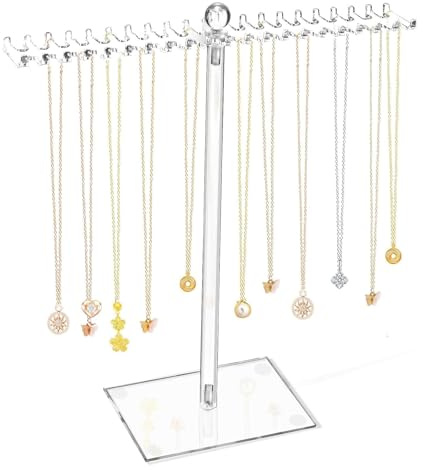Necklace Stand, Jewellery Stand, Necklace Display Stand, Necklace Holder Jewelry Stand Suitable for Bedroom Dressing Table Or Store Necklace Arrangement, Single Column Design