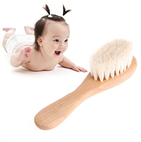 Babykamm aus Holz, Wolle, H-Bürste, Pflege, Kinder-Massage-Set für Gesundheit, Pflegewerkzeug, winddicht, wasserdicht