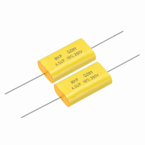 QUARKZMAN 2 Stück 4uF Frequenzweichen Kondensator 250V Unpolarisierter | Polypropylen MKP Film Kondensator, Audio Lautsprecher Crossover