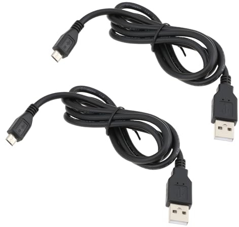 VGOL Lot de 2 Câbles de Données USB 2.0 Mini Micro Port de 1 M Compatibles avec Noco Boost Plus GB40 Le Chargeur