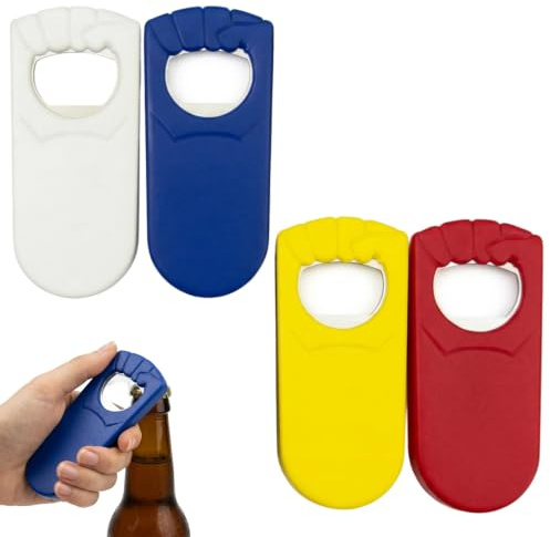 4 Stück Flaschenöffner mit Verschluss, Flaschenöffner Personalisiert, Mode Bottle Opener, Flaschenverschluss Tragbare Bierflaschenöffner für Zuhause Pub Küche Camping