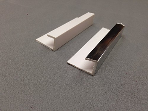 The Cladding Store PVC CLADDING U Trim END Cap Corner 8MM X 2.6M White Black Chrome Silver for WALL and Ceiling Trim (Silver)