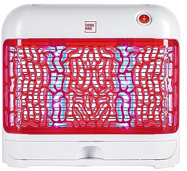 SWISSINNO Insektenvernichter - Professionelle Insektenfalle 24 Watt LED - Premium Mückenlampe Fliegenfalle - Mückenfalle Mückenschutz - Gegen Mücken + Fliegen im Innen, Effizient
