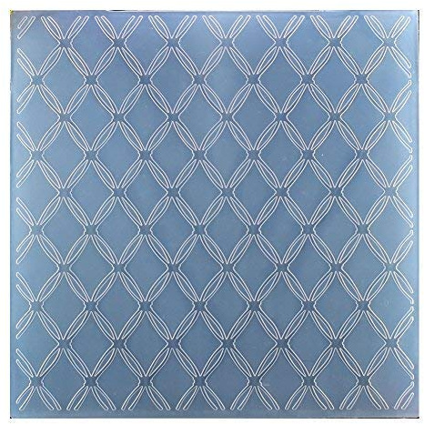 Kwan Crafts Large Size Mesh Plastic Embossing Folders for Card Making Scrapbooking and Other Paper Crafts, 19.7x19.7cm
