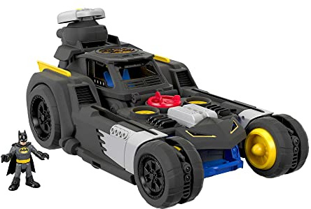 Fisher-Price GMH33 - Imaginext DC Super Friends Transformations Batmobile R/C, ferngesteuertes Batman-Fahrzeug mit Licht und Sound, Spielzeug für Kinder ab 3 Jahren