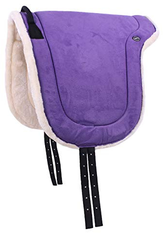 QHP Reitpad Pferd Bareback Pad 19 mm | Sicherer Halt | Komfortables Reiten | Praktische Größe (Passion Flower, Full)