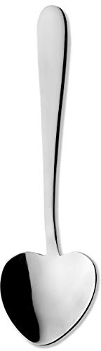 Grunwerg Windsor Carded 4-Piece Heart-Shaped Teaspoon Set 4HRTESWDR/C, 18/0 Stainless Steel, Silver