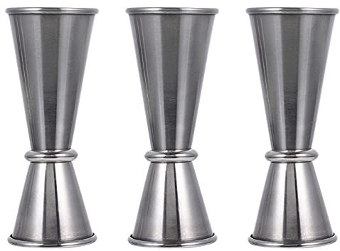 Cabilock 3pièces Jigger à Cocktail Acier Double Tête à Mesurer pour Bar Et Maison Outils De