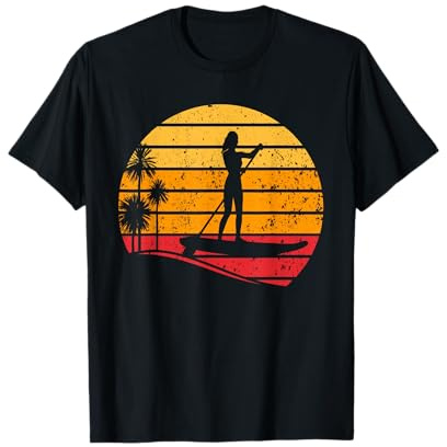 Sunset Stand Up Paddle Board - Wassersport Sunset SUP Girl T-Shirt